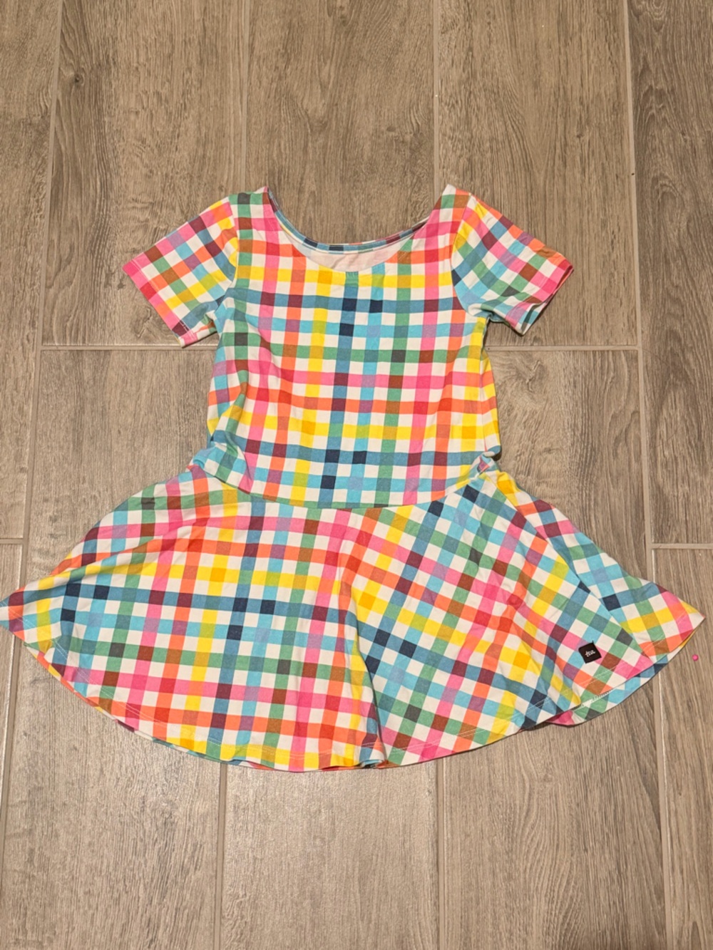 Tea Collection Multicolor Gingham Dress - Pink, Yellow, Blue, Green